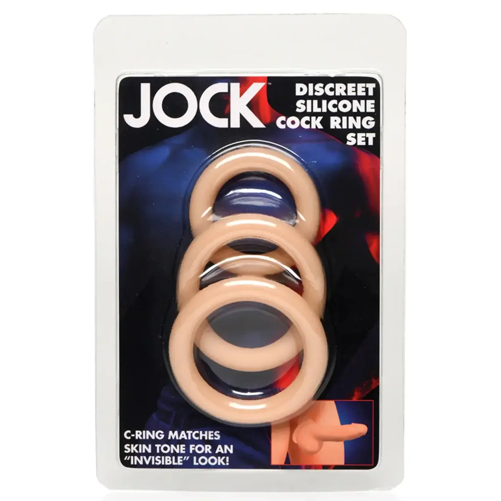 Curve Toys Jock Discrete Silicone Cock Ring Set