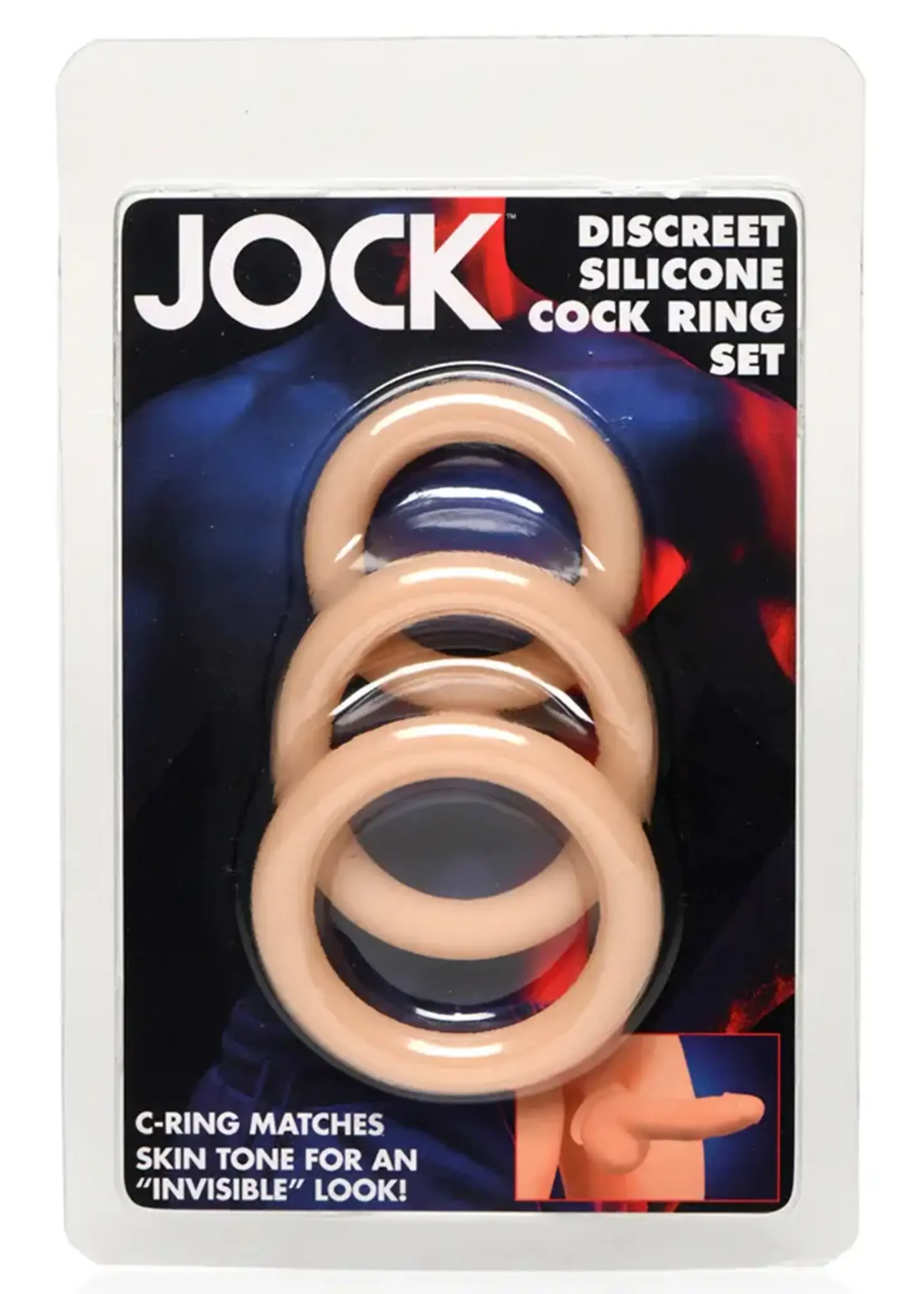 Curve Toys Jock Discrete Silicone Cock Ring Set