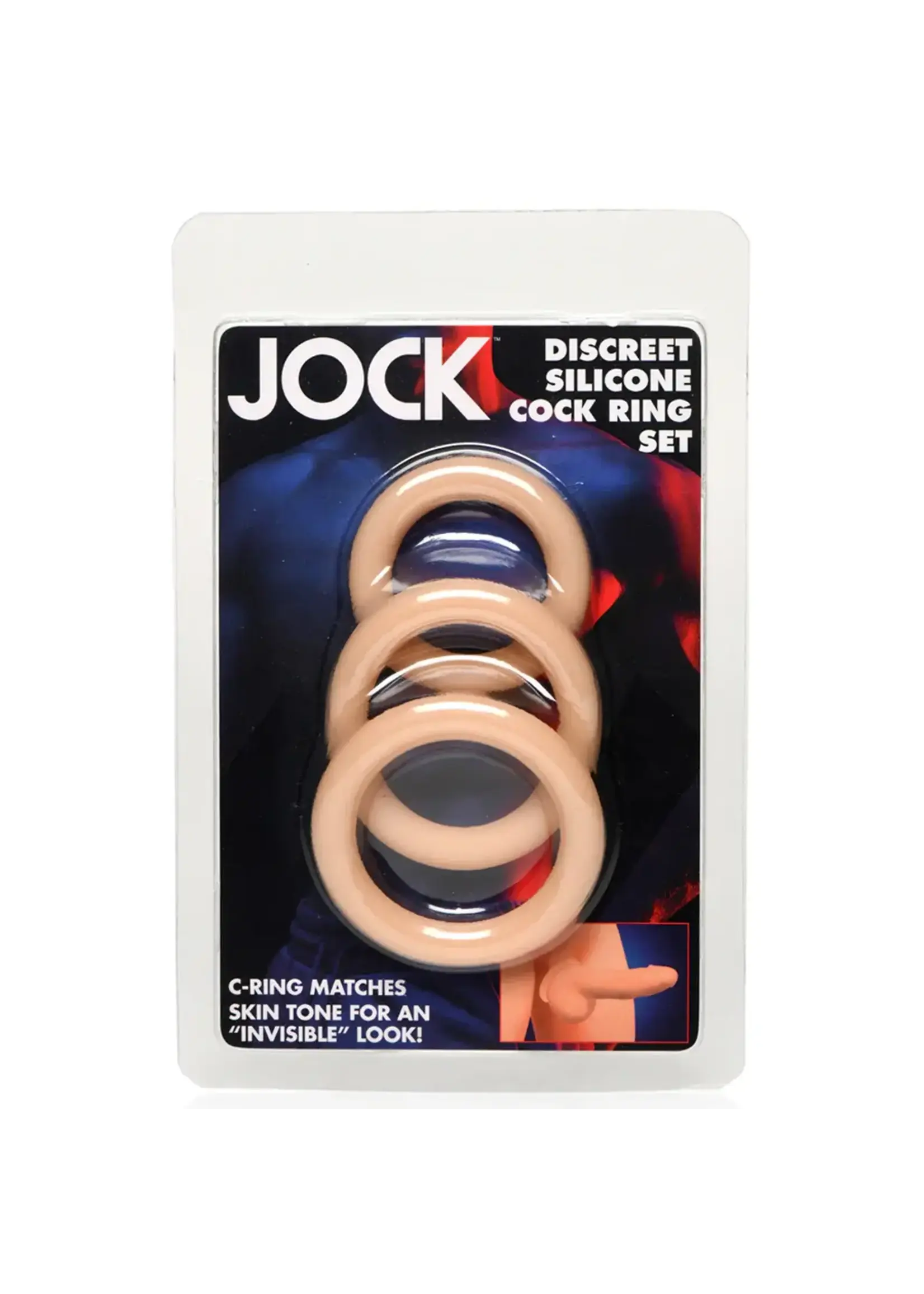 Curve Toys Jock Discrete Silicone Cock Ring Set