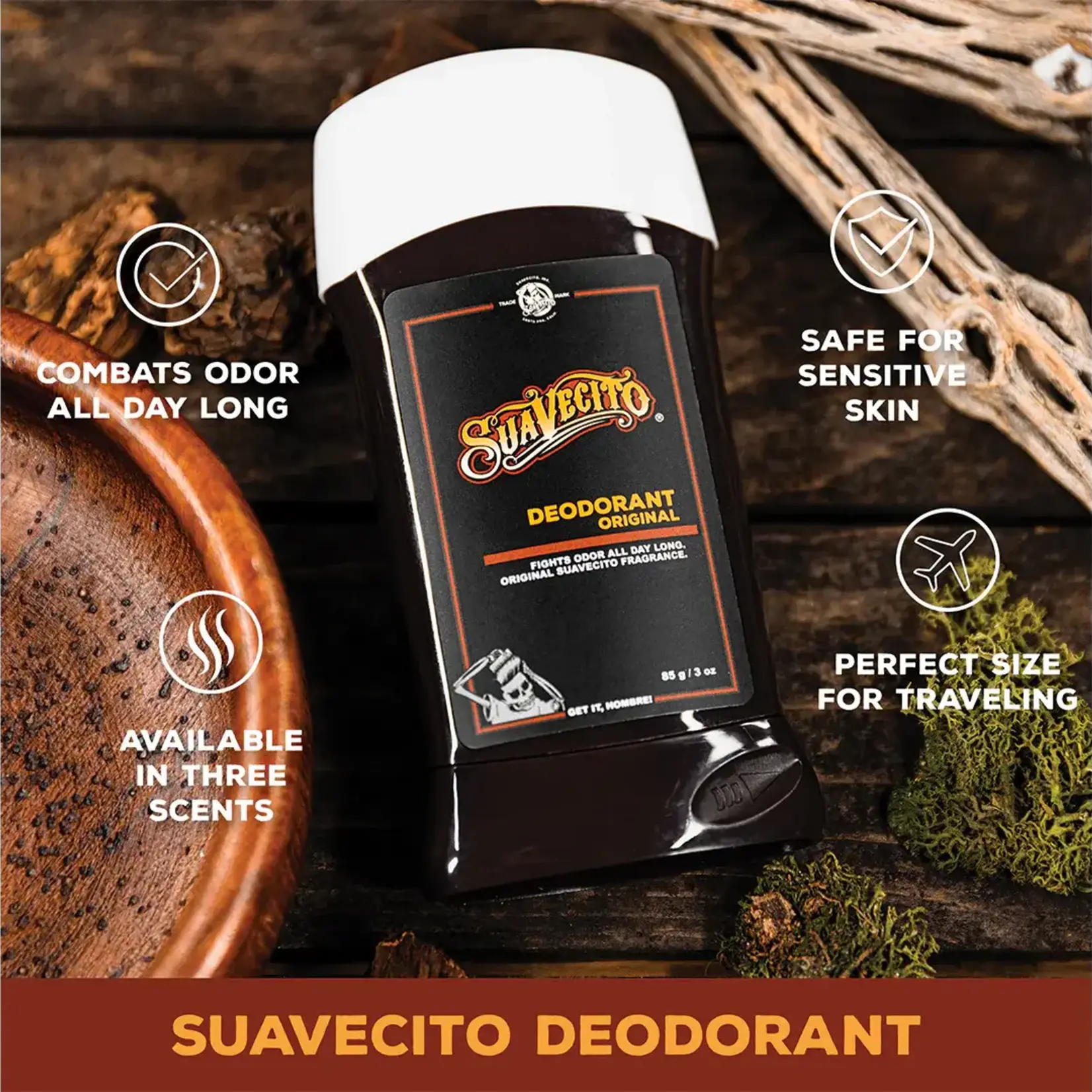 Suavecito Suavecito Deodorant - Black Amber