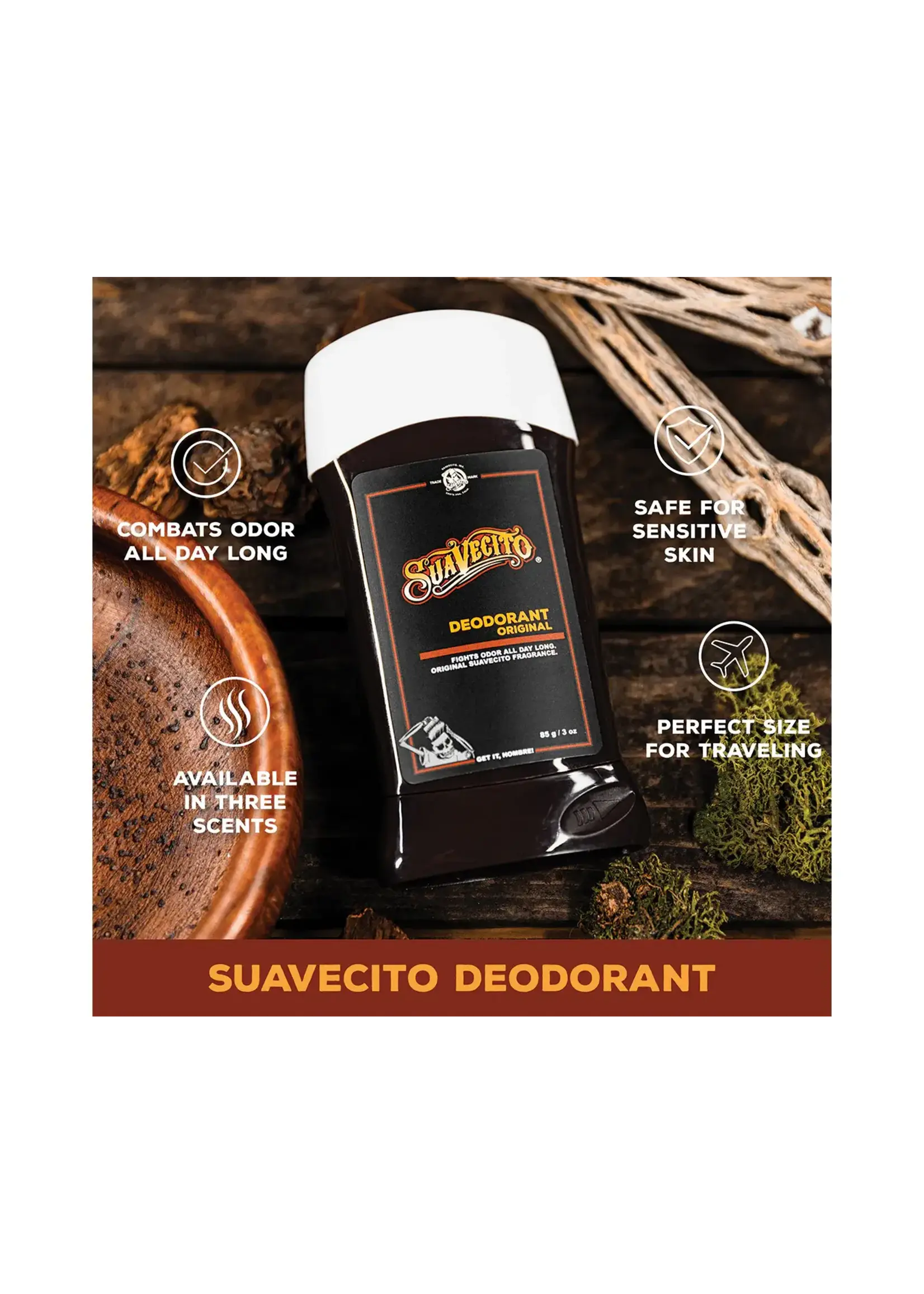 Suavecito Suavecito Deodorant - Black Amber
