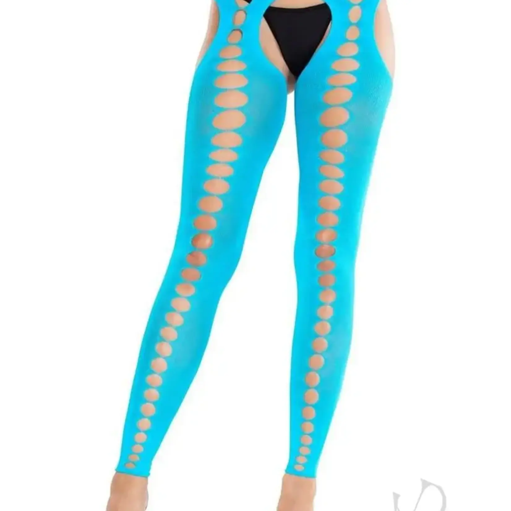 Leg Avenue Leg Avenue Seamless Opaque Cut-Out Footless Suspender Hose - O/S