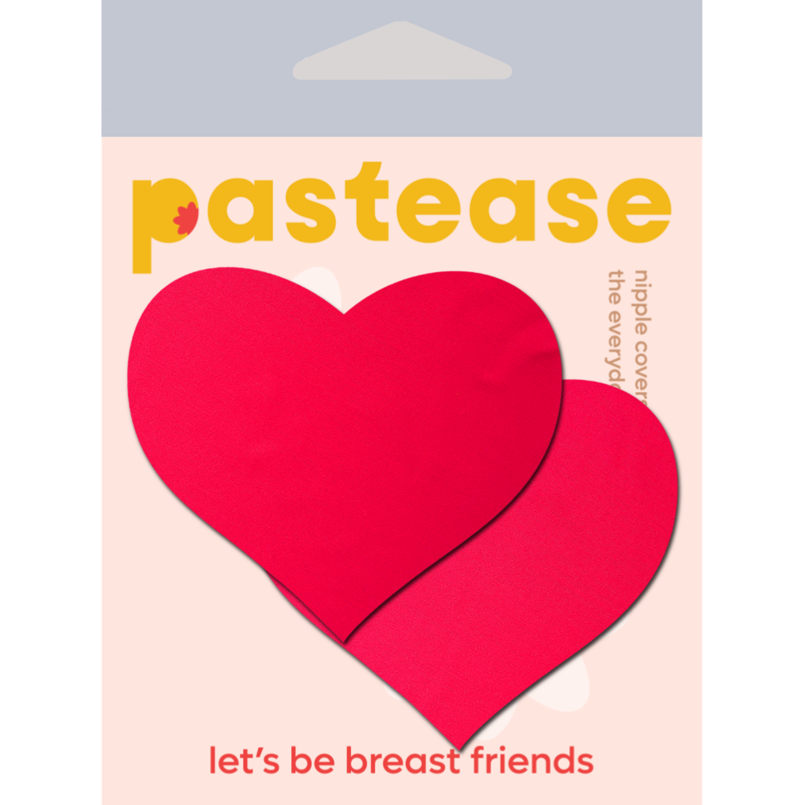 Pastease Pastease Basic Heart Black Light Reactive - Neon Red O/S