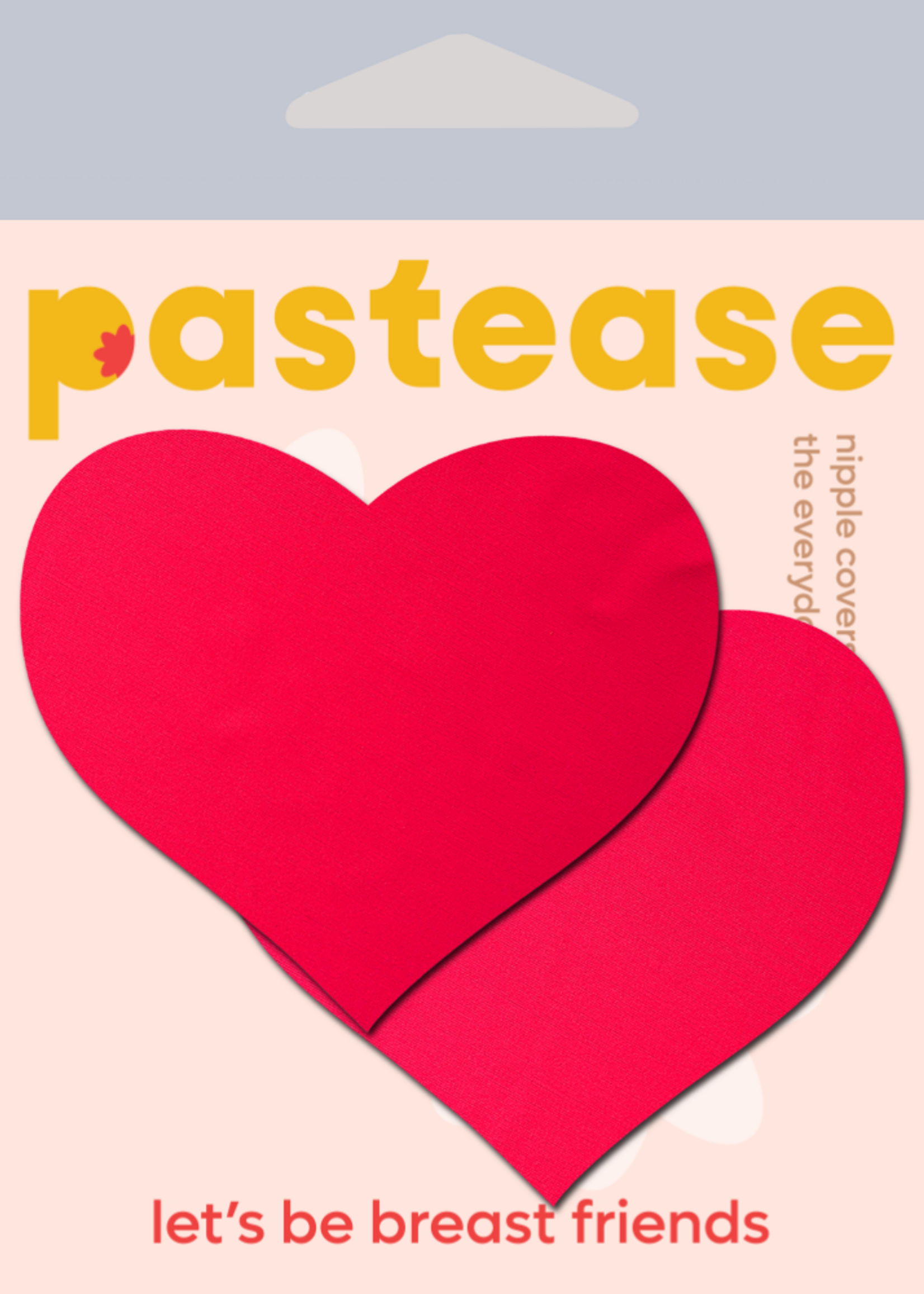 Pastease Pastease Basic Heart Black Light Reactive - Neon Red O/S