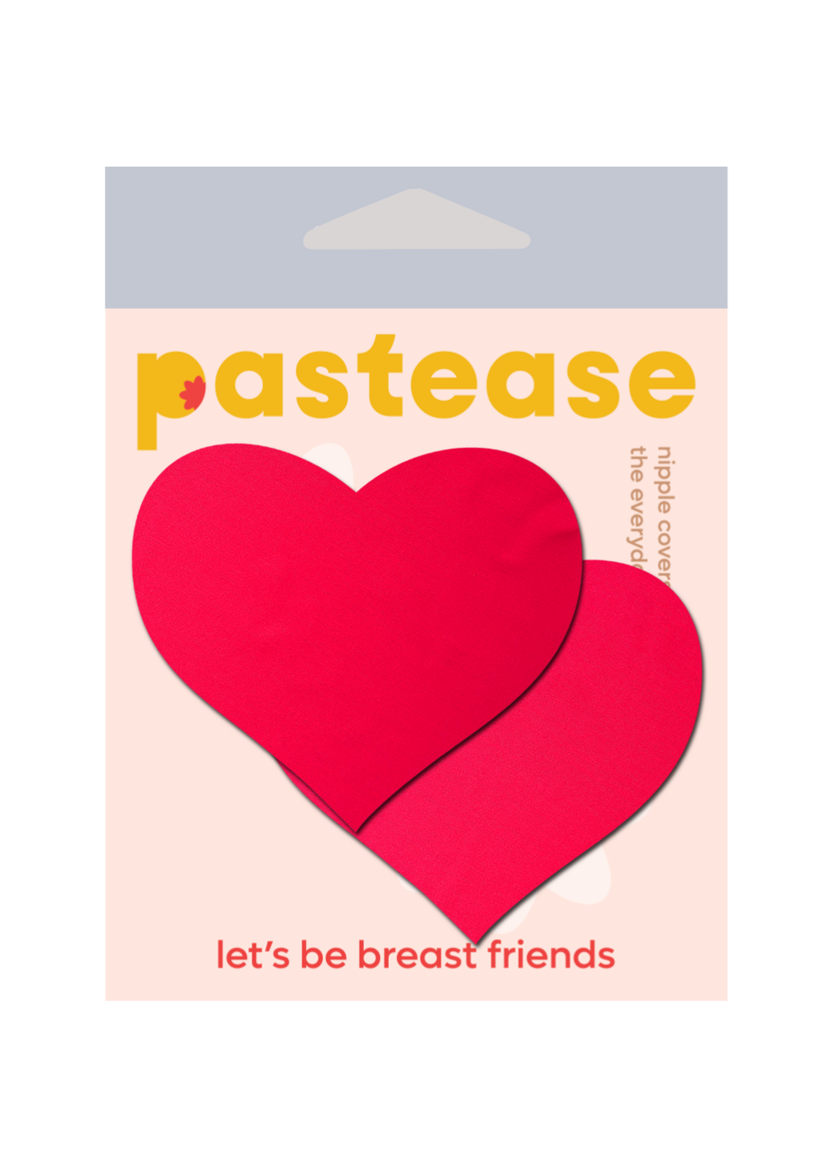 Pastease Pastease Basic Heart Black Light Reactive - Neon Red O/S
