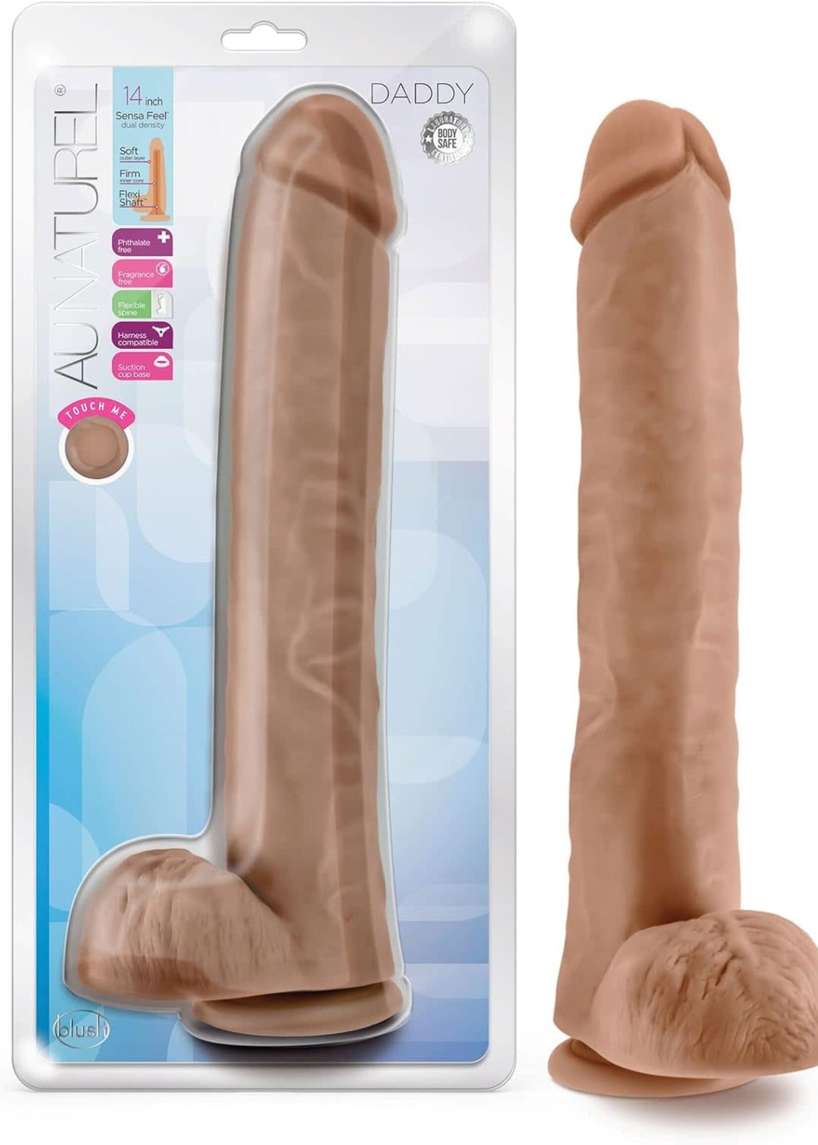 Blush Au Naturel - Daddy - 14 Inch Sensa Feel Dual Density Dildo