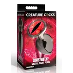 XR Brands Creature Cocks Sinister Eye Red Eye Metal Butt Plug