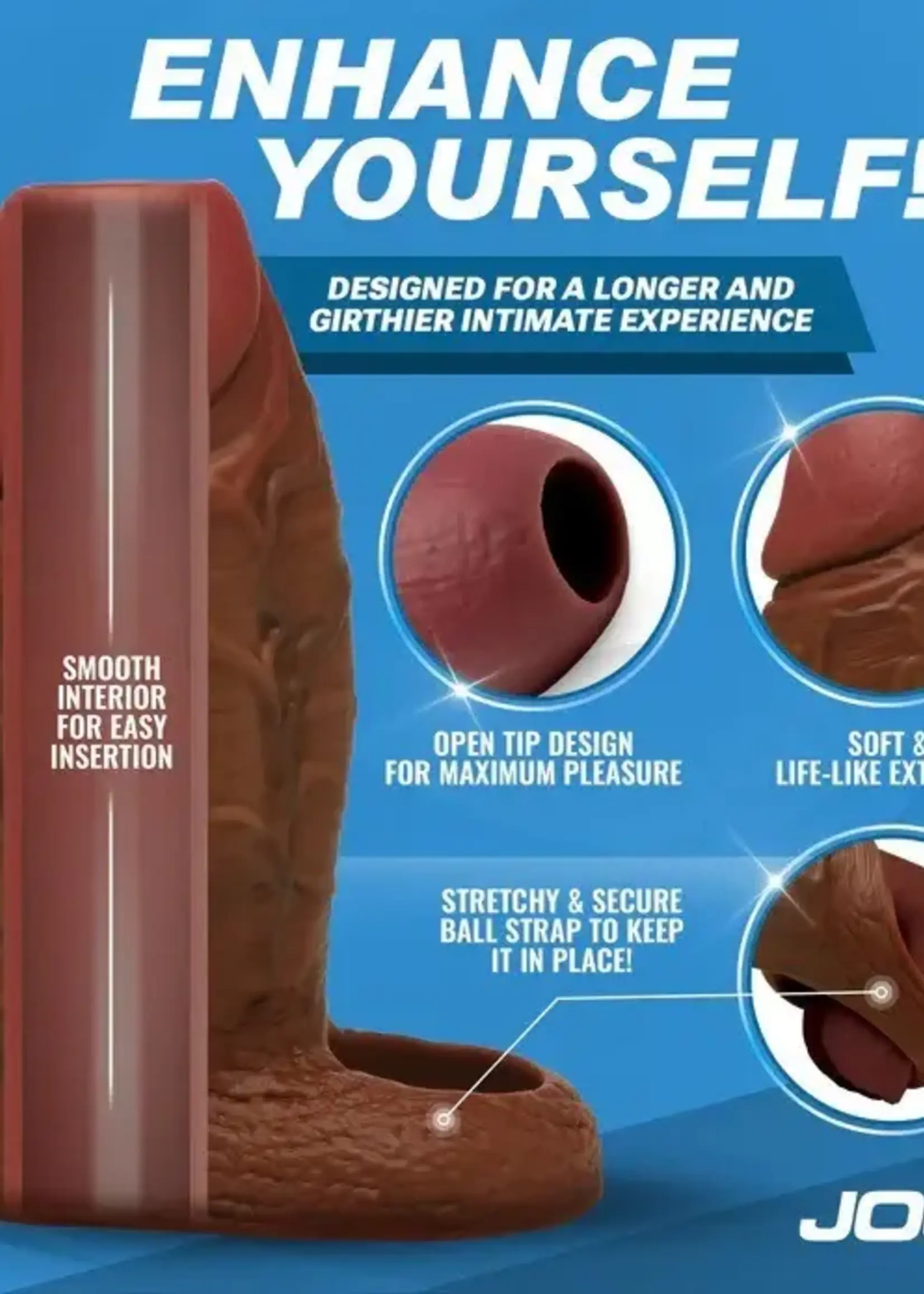 Curve Toys Jock Enhancers Silicone Penis Extension Sleeve