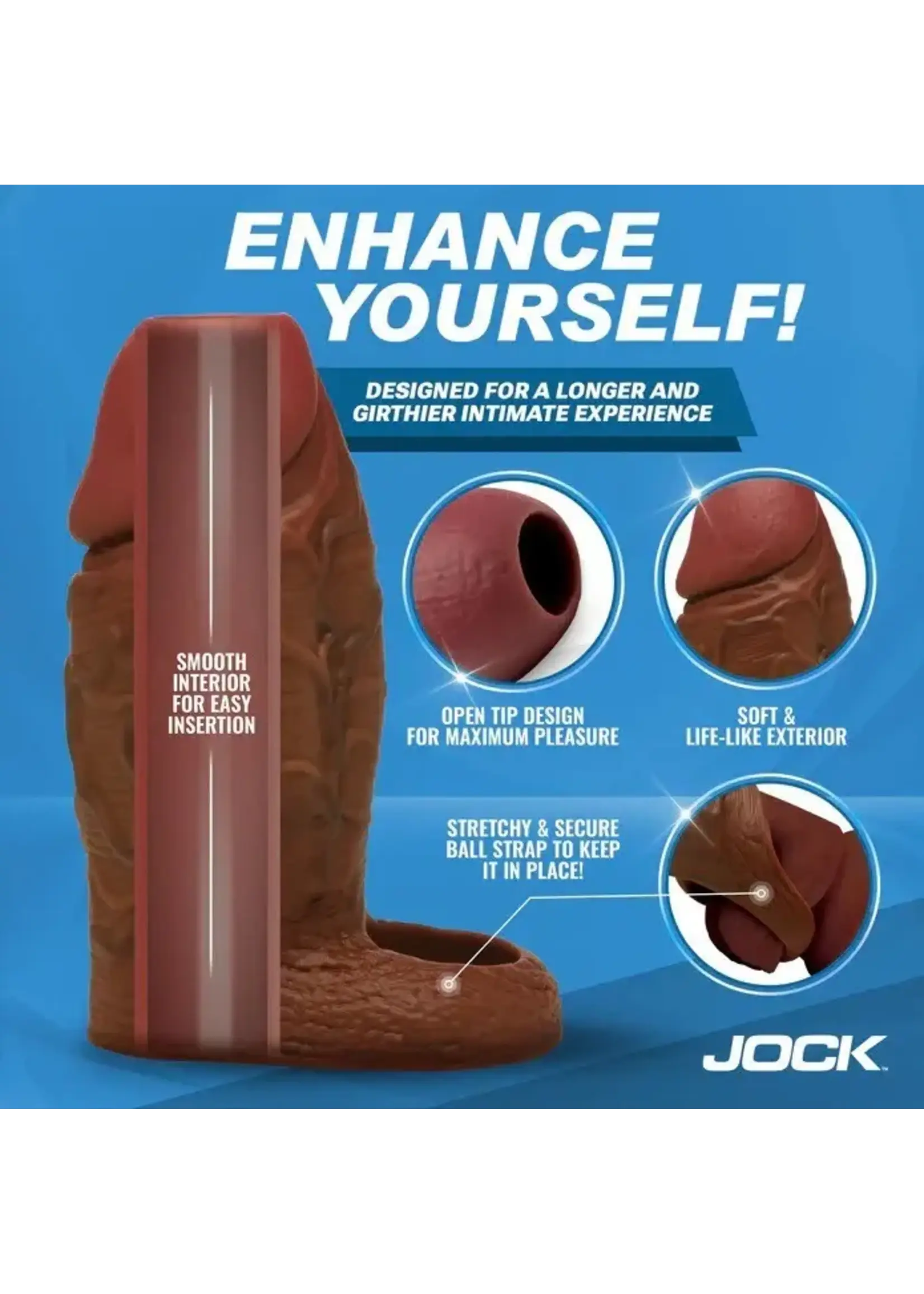 Curve Toys Jock Enhancers Silicone Penis Extension Sleeve