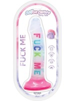 HOTT PRODUCTS Cotton Candy Dirty Talk Silicone Dildo