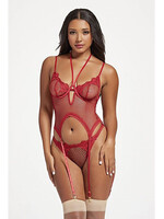 Seven 'til Midnight Stretch Mesh and Lace Cami w/Thong 2 pc Set - O/S