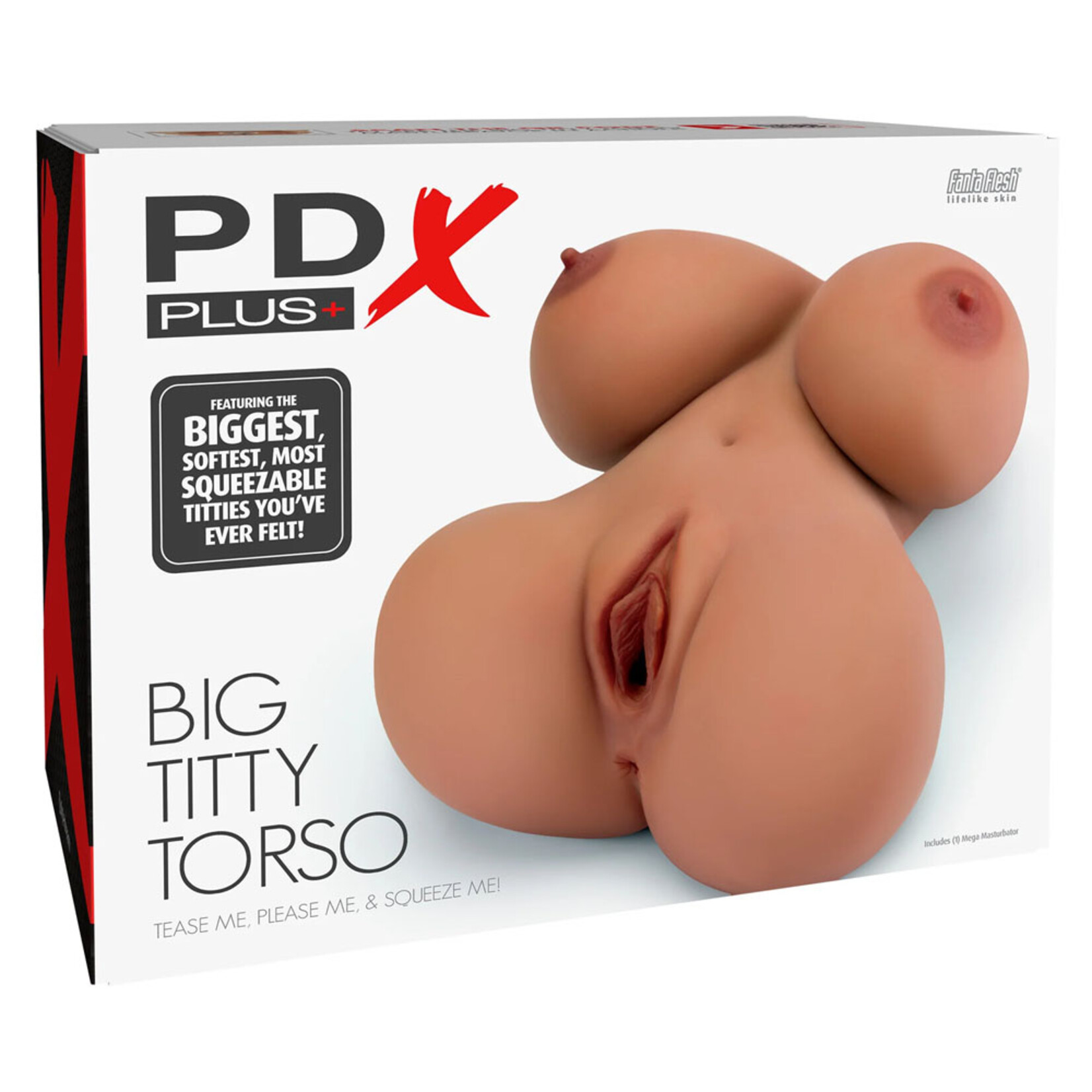 Pipedream Pdx Plus Big Titty Torso Tan