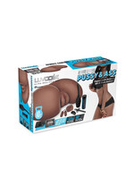 Electric Novelties LuvDollz Remote Controlled Vibrating Rechargeable Masturbator with Bullets and Remote Control - Pussy & Ass - Chocolate