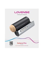 LOVENSE Lovense Solace Pro Rechargeable App Compatible Stroker - Black/Silver