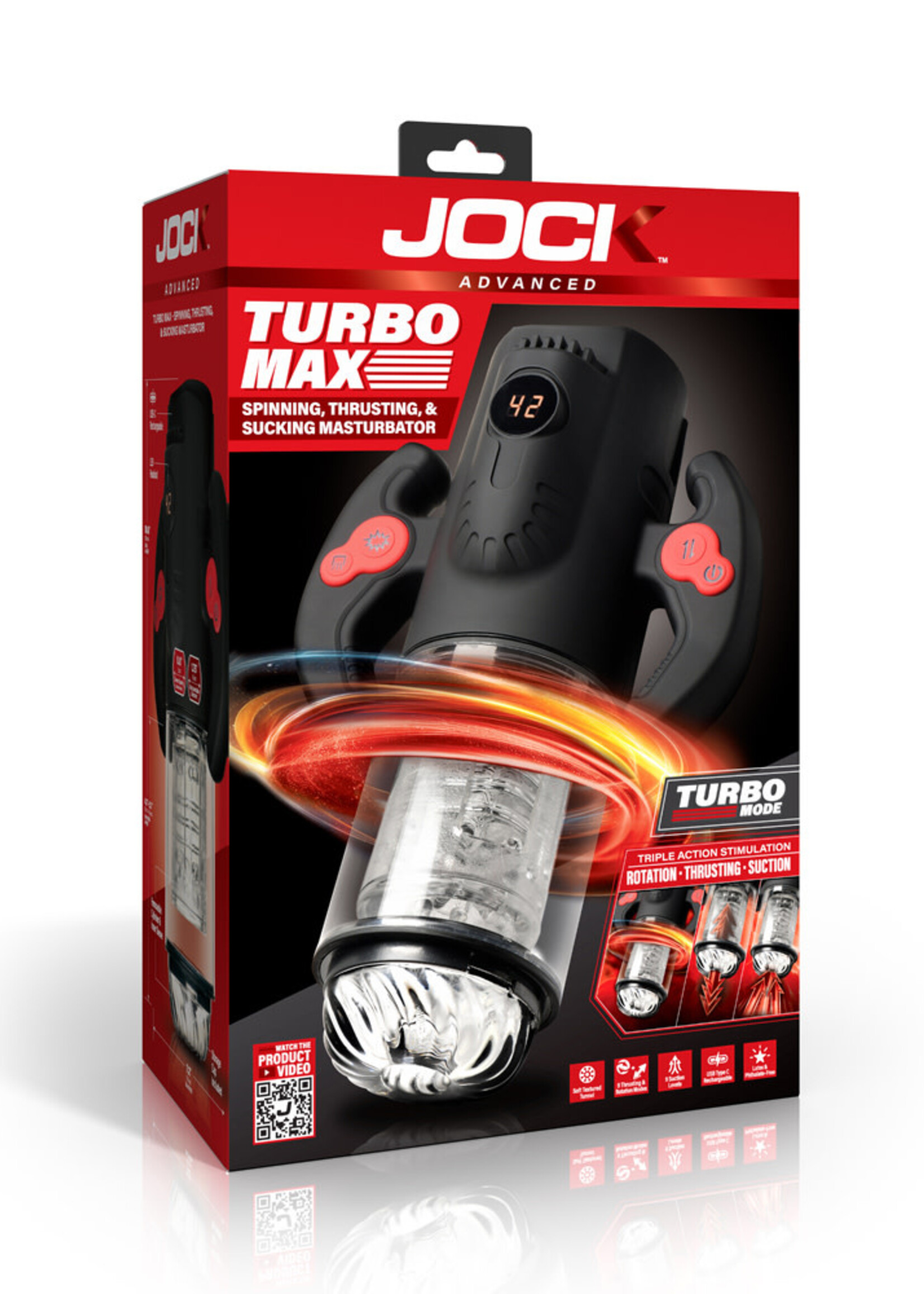 Curve Toys Jock Spinning, Thrusting, & Sucking Masturbator