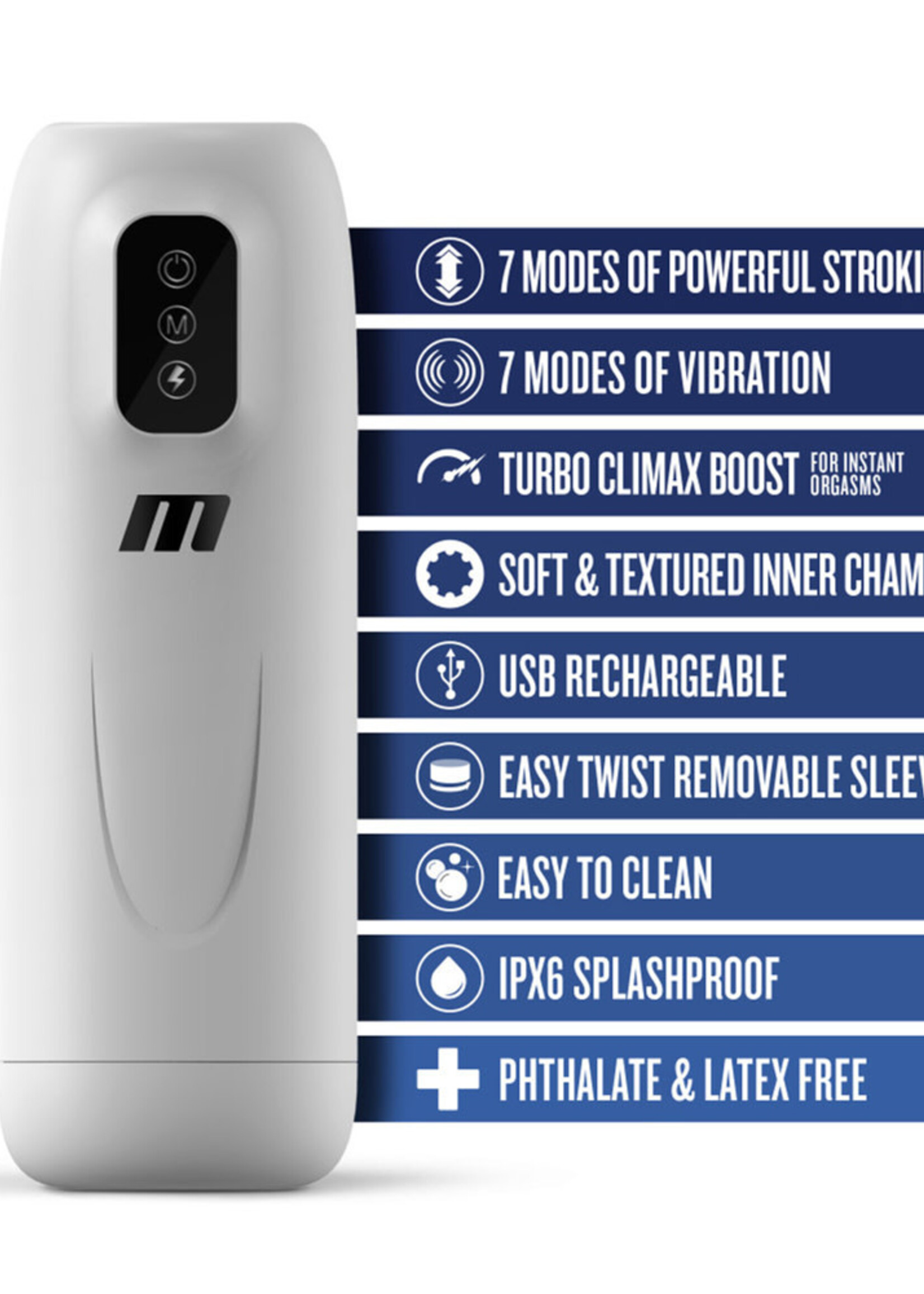 Blush Novelties M For Men Robo-Bator White