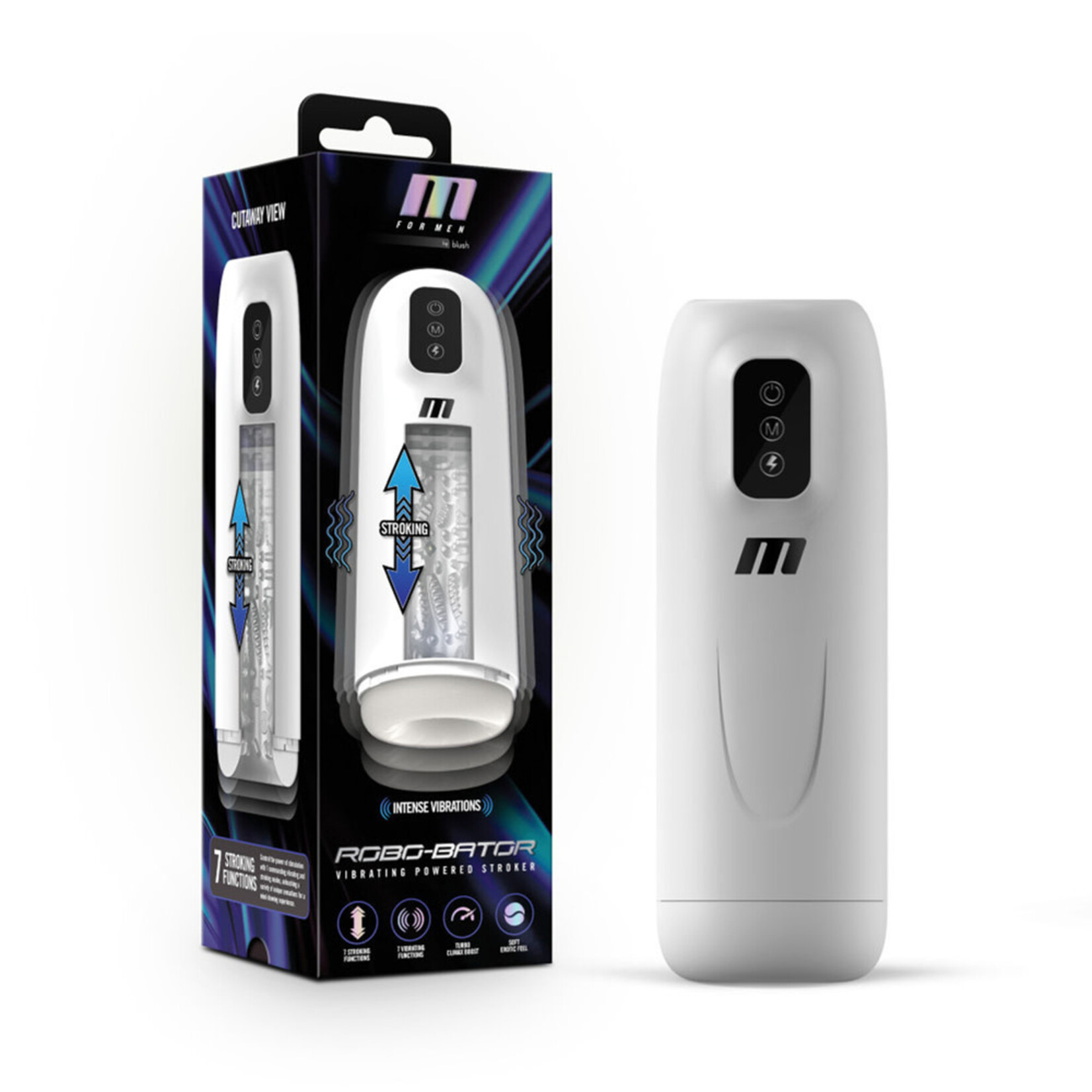 Blush Novelties M For Men Robo-Bator White