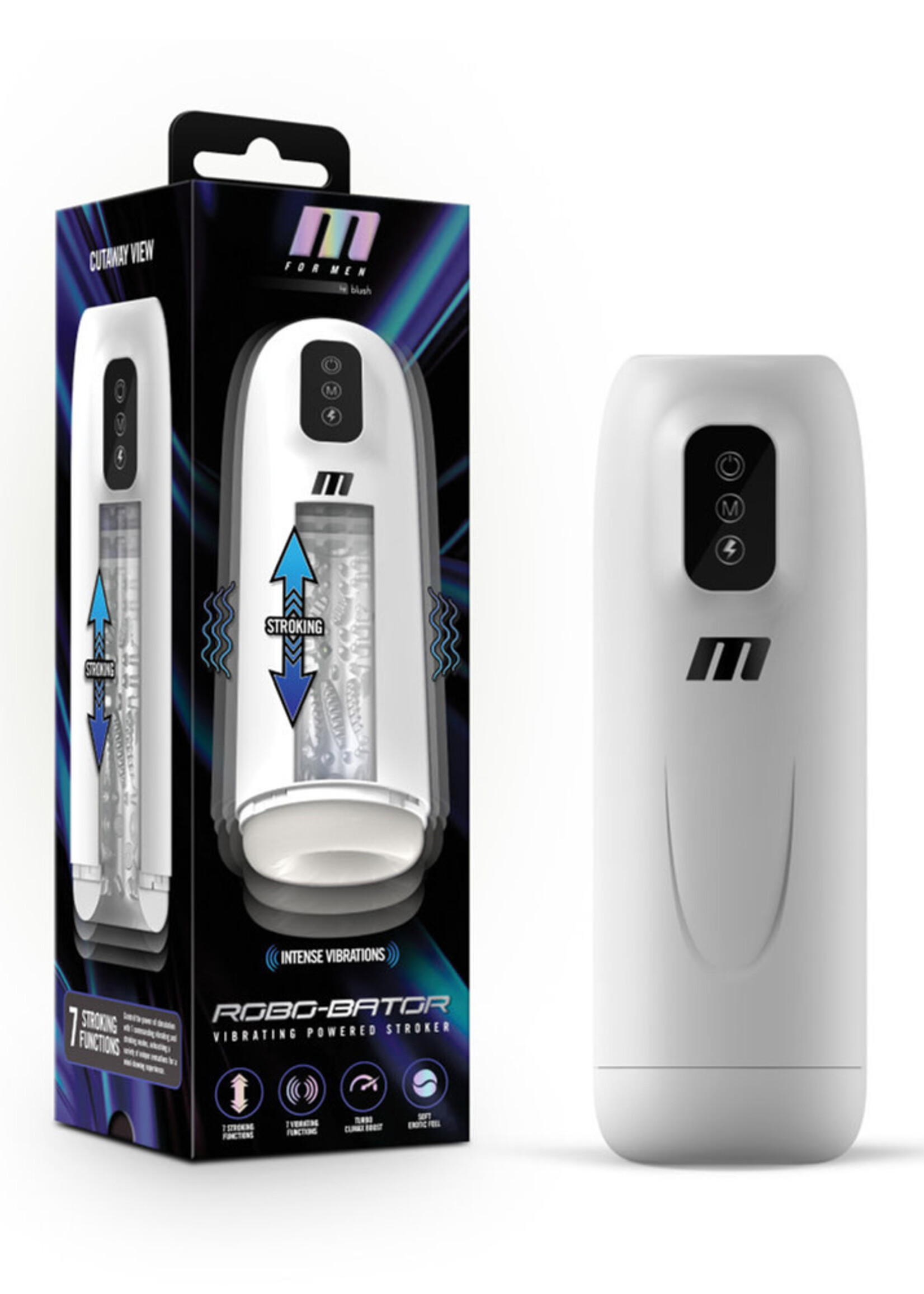 Blush Novelties M For Men Robo-Bator White