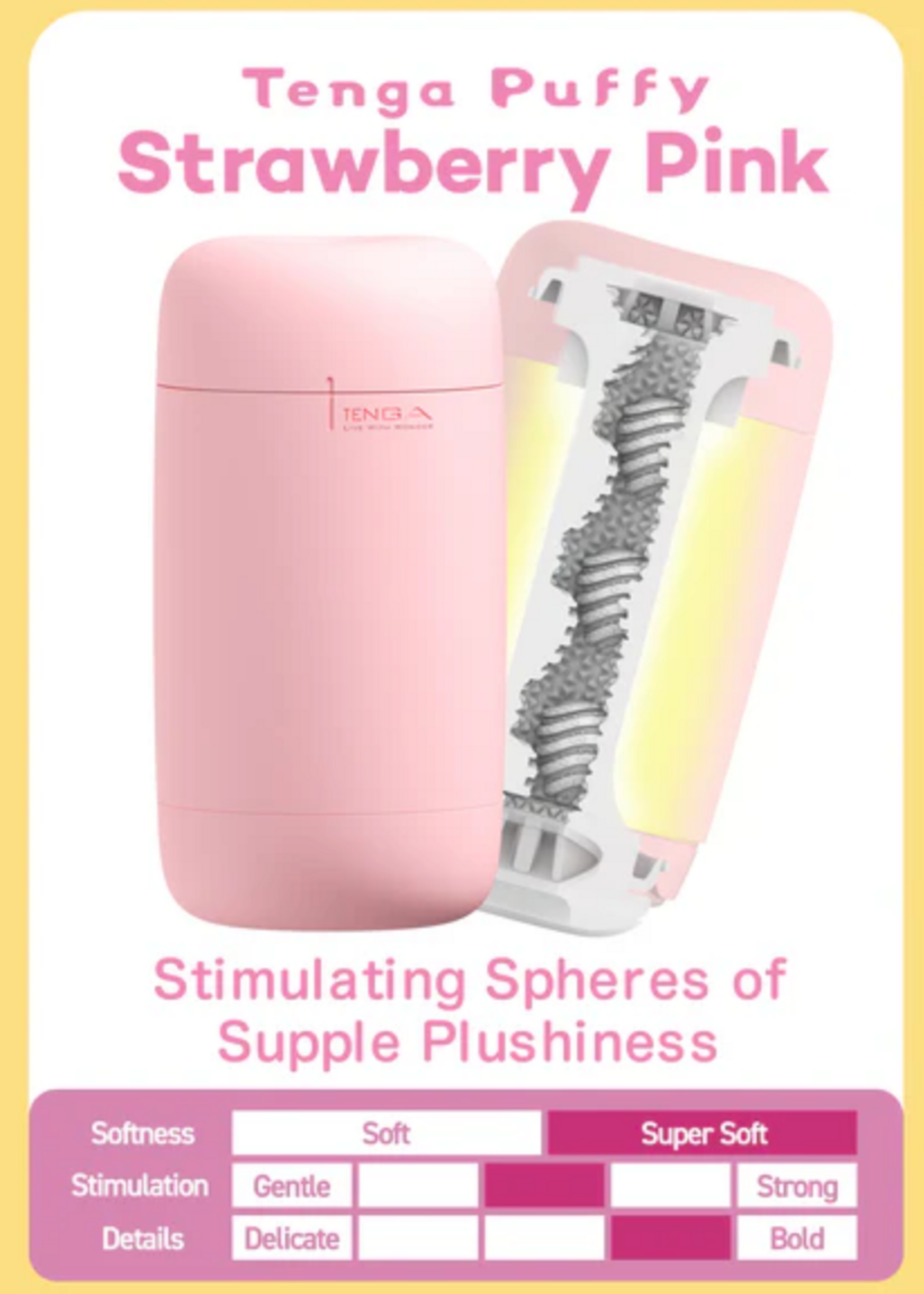 Tenga Tenga Puffy Strawberry Pink