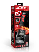 Curve Toys Jock Auto Spin Spinning and Thrusting Rechargeable Masturbator - Black/Clear