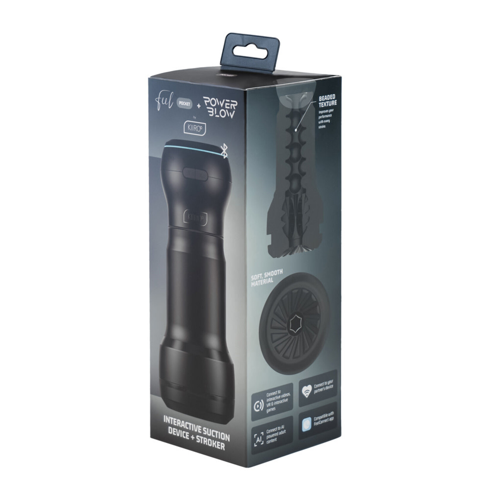 KIIROO Kiiroo Feel Pocket & Power Blow Interactive Suction Device & Stroker