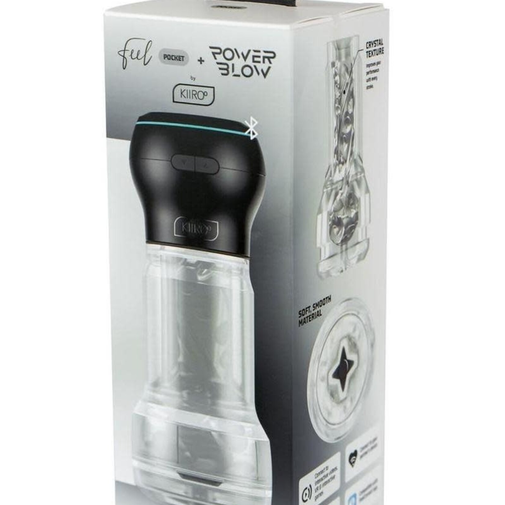 KIIROO Kiiroo Feel Pocket & Power Blow Interactive Suction Device & Stroker (Clear)