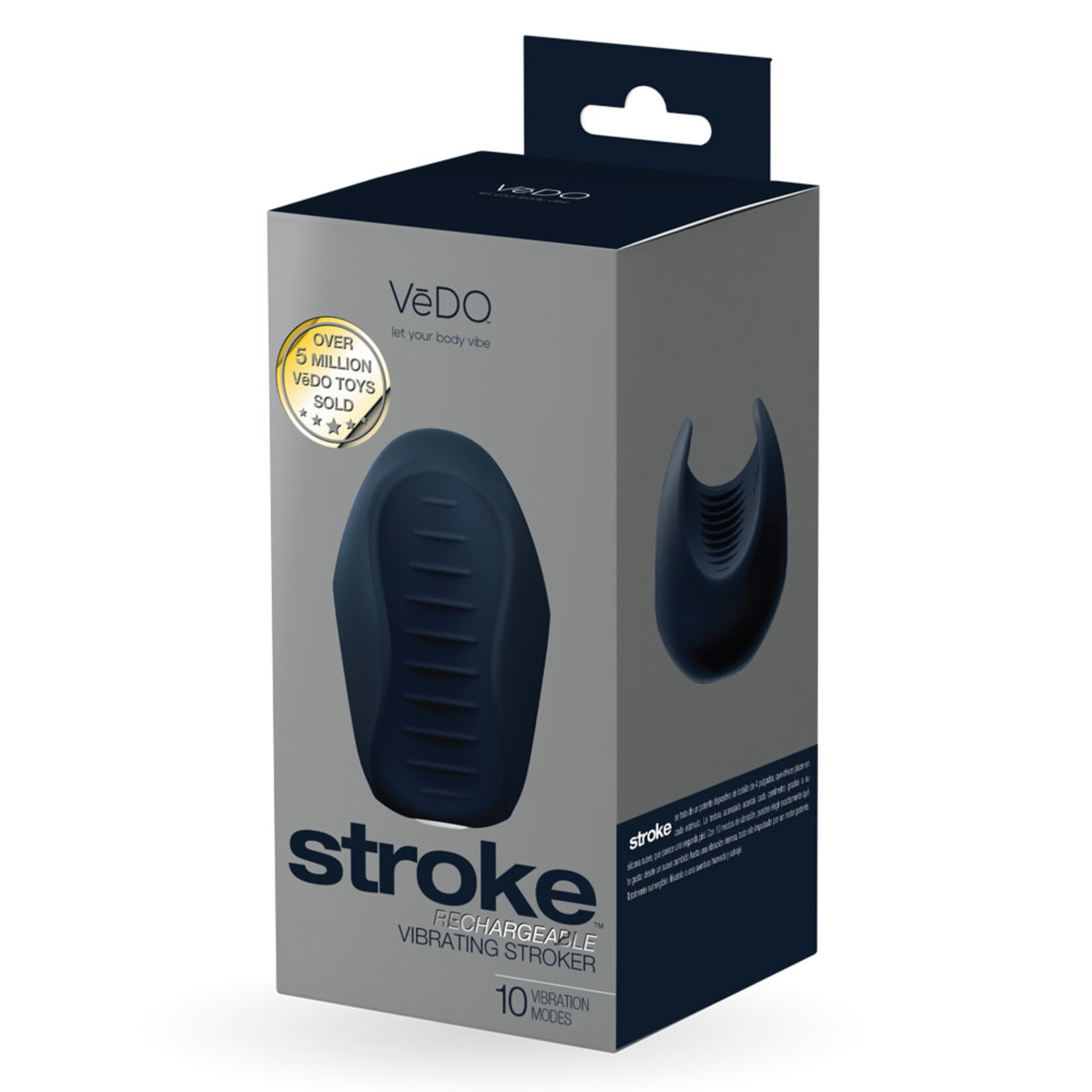 VeDO Stroke Rechargeable Vibrating Stroker - Black