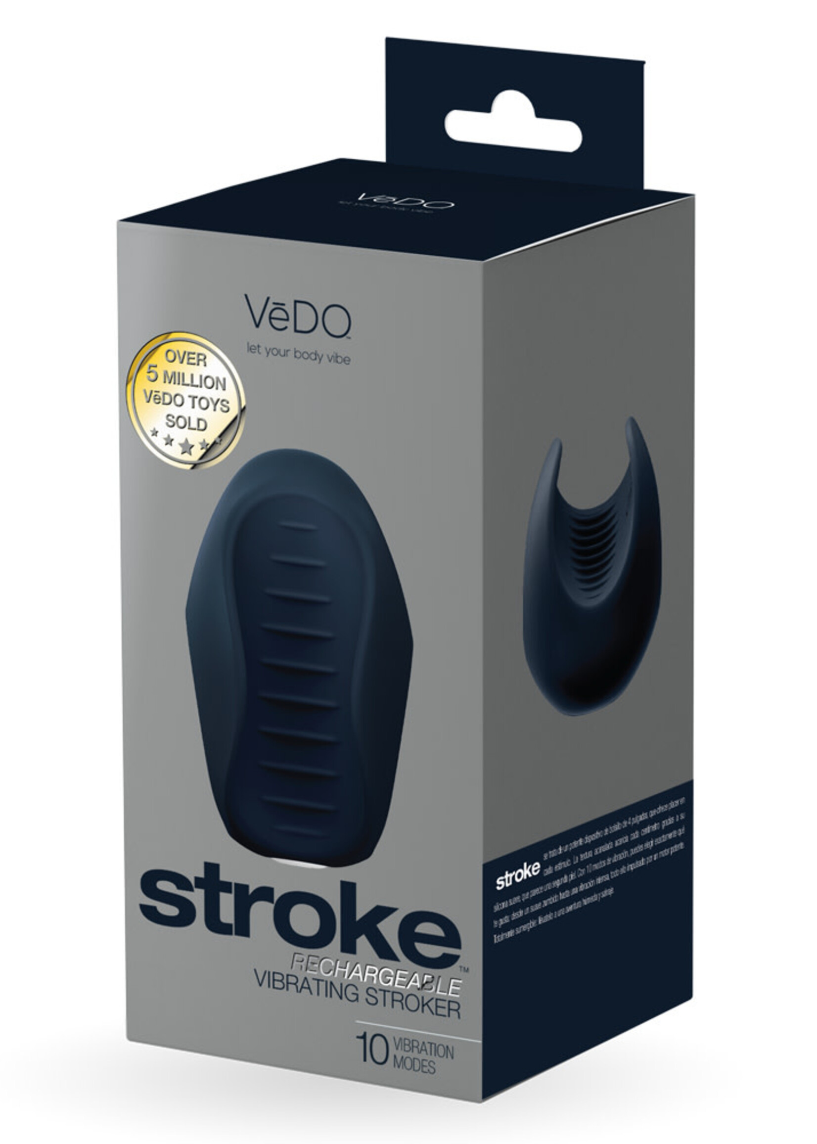 VeDO Stroke Rechargeable Vibrating Stroker - Black