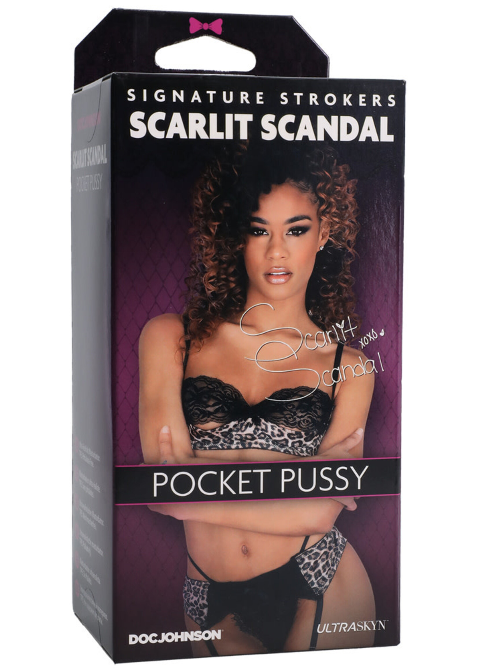 Doc Johnson Signature Strokers - Scarlit Scandal - Ultraskyn Pocket Pussy - Caramel