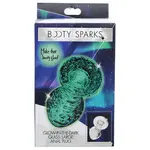XR Brands Booty Sparks Booty Sparks Glow-In-The-Dark Glass Anal Plug