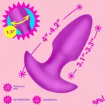 XR Brands Bang Thrusting & Vibrating Silicone Butt Plug