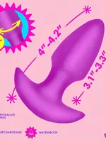 XR Brands Bang Thrusting & Vibrating Silicone Butt Plug