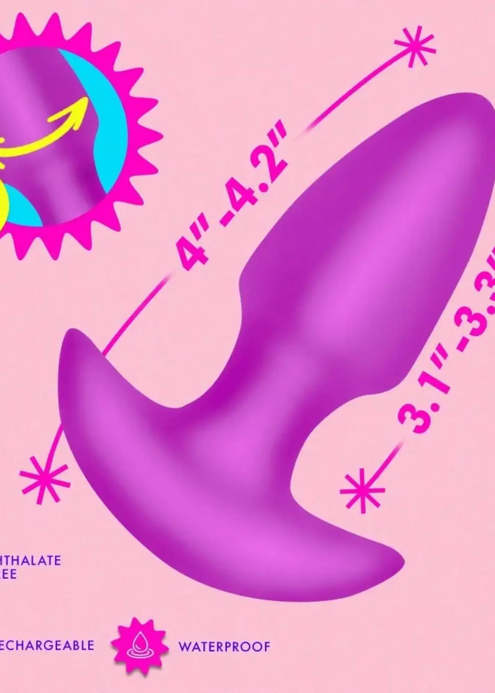 XR Brands Bang Thrusting & Vibrating Silicone Butt Plug