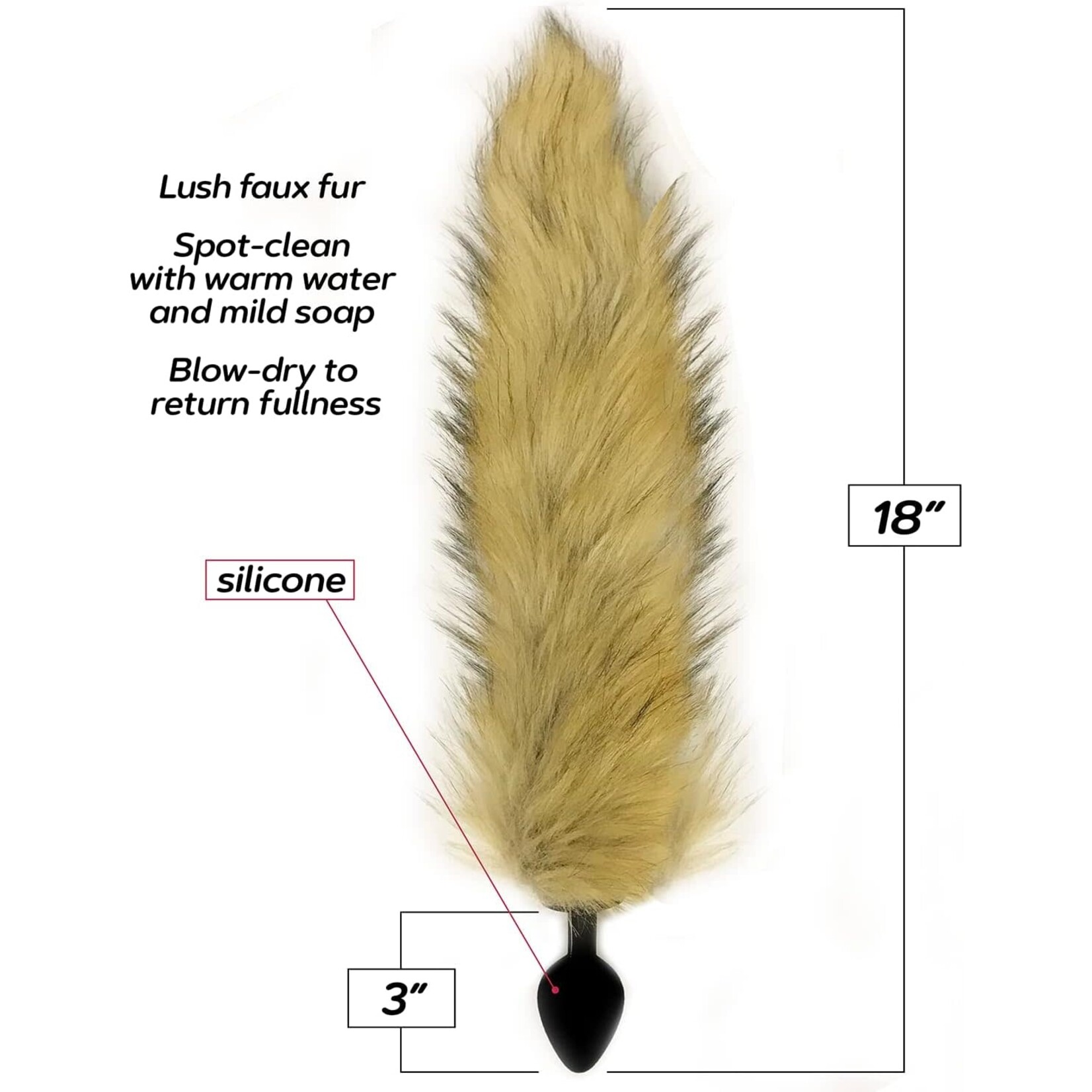 Icon Brands Foxy Silicone Fox Tail Butt Plug