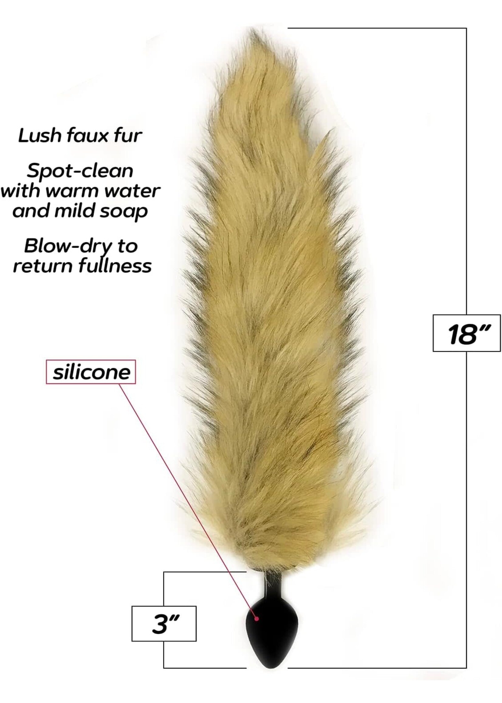 Icon Brands Foxy Silicone Fox Tail Butt Plug