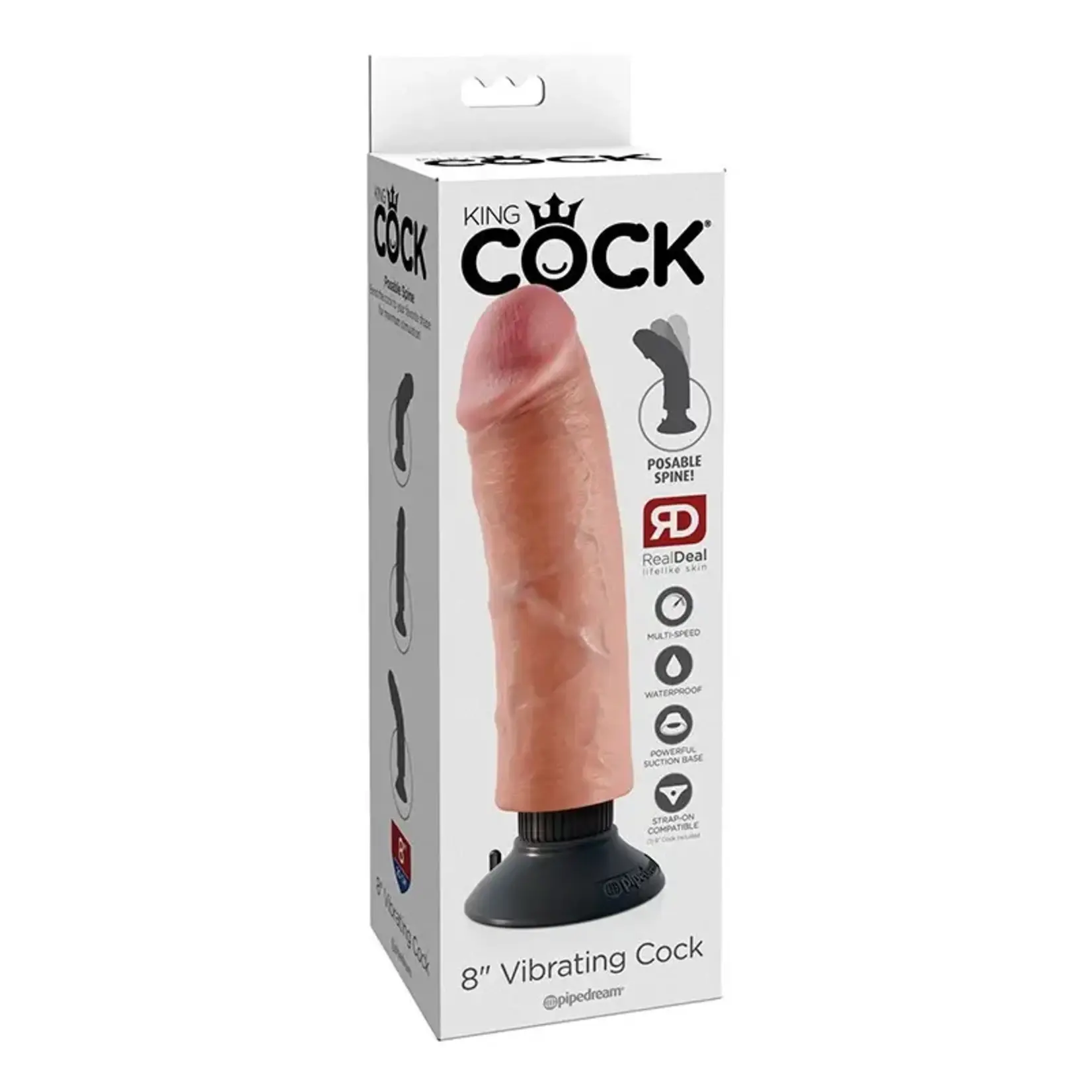 Pipedream King Cock Vibrating Cock - Flesh