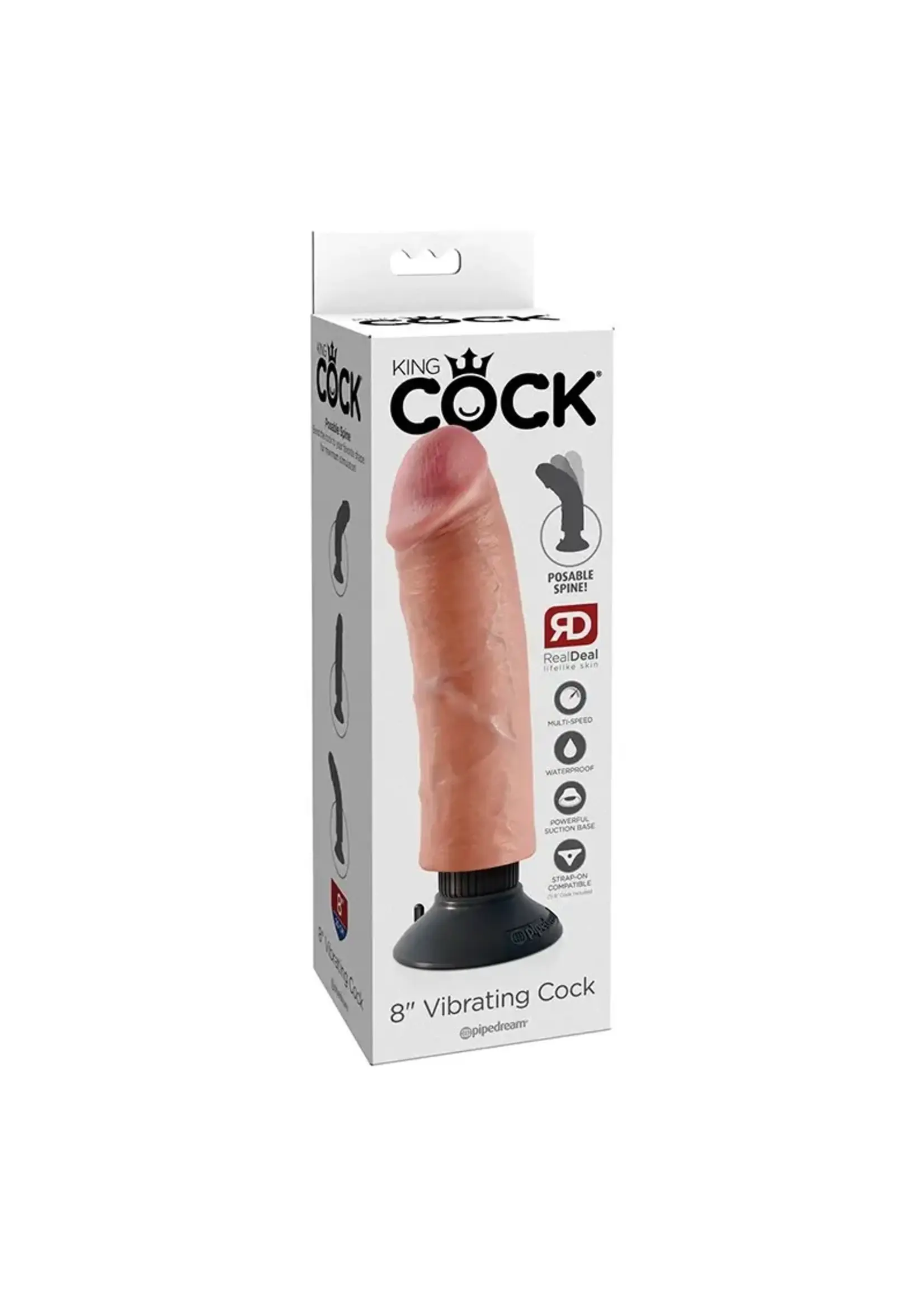 Pipedream King Cock Vibrating Cock - Flesh