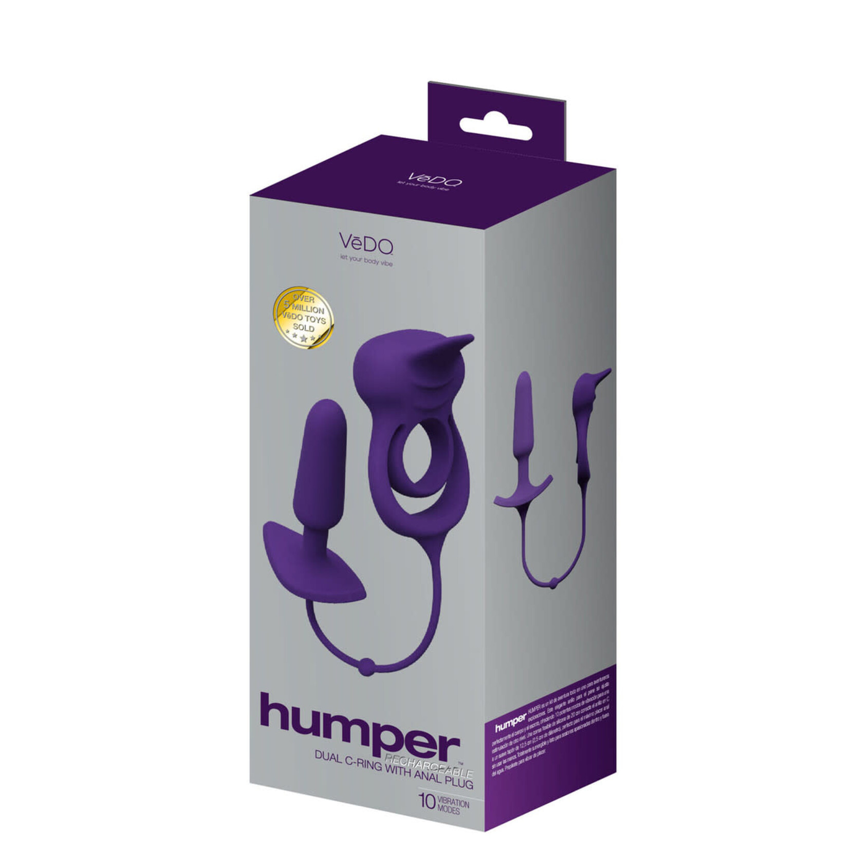 VeDO Humper Rechargeable Dual C-Ring With Anal Plug