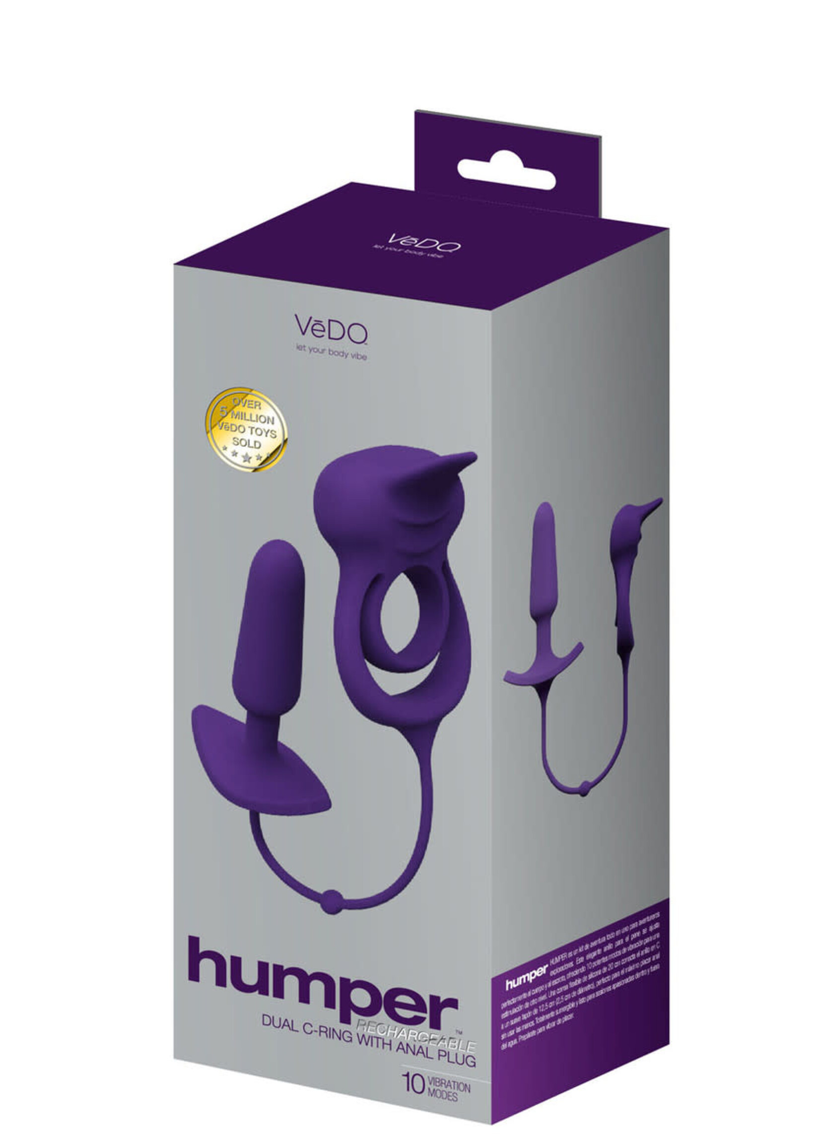 VeDO Humper Rechargeable Dual C-Ring With Anal Plug