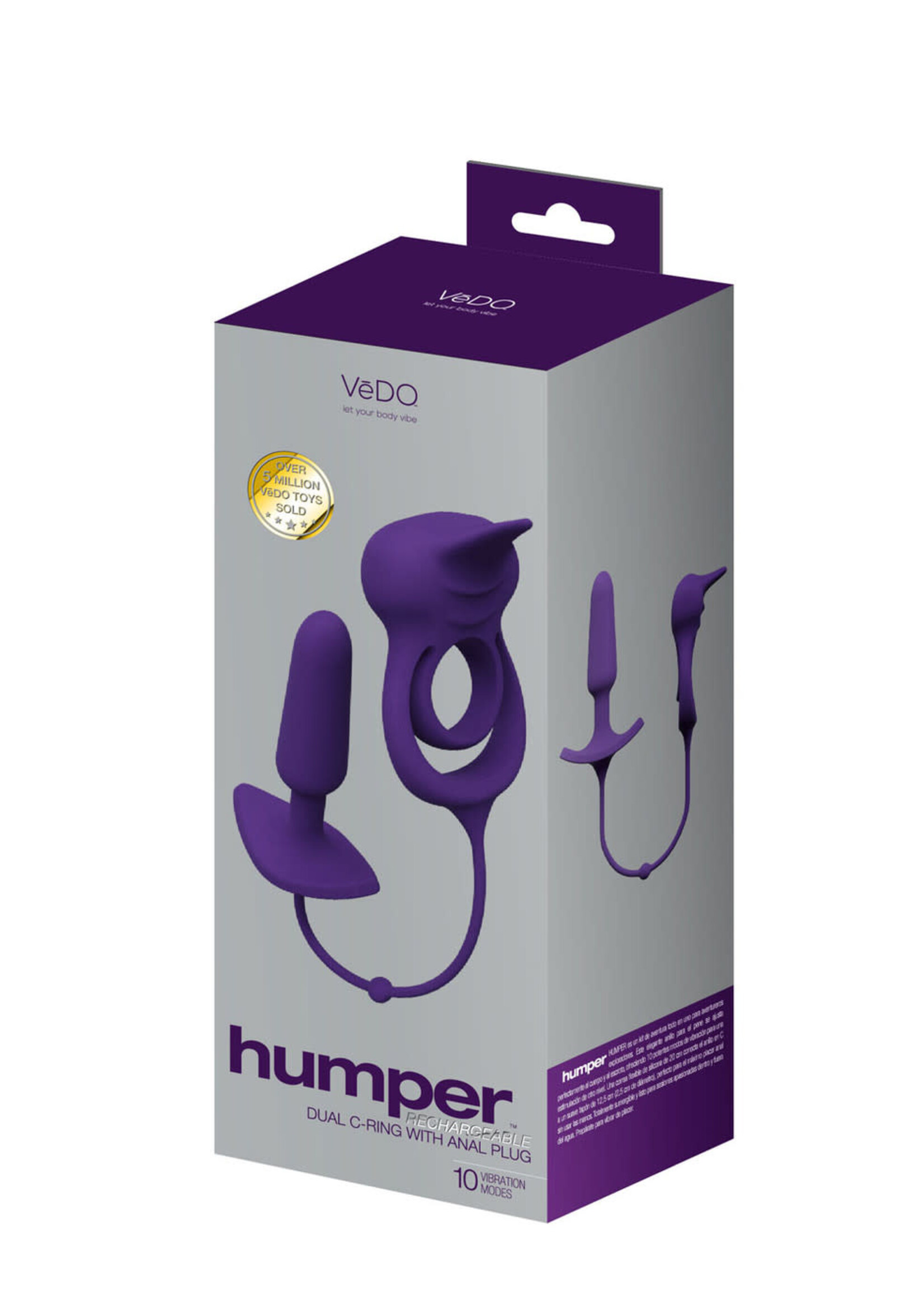 VeDO Humper Rechargeable Dual C-Ring With Anal Plug