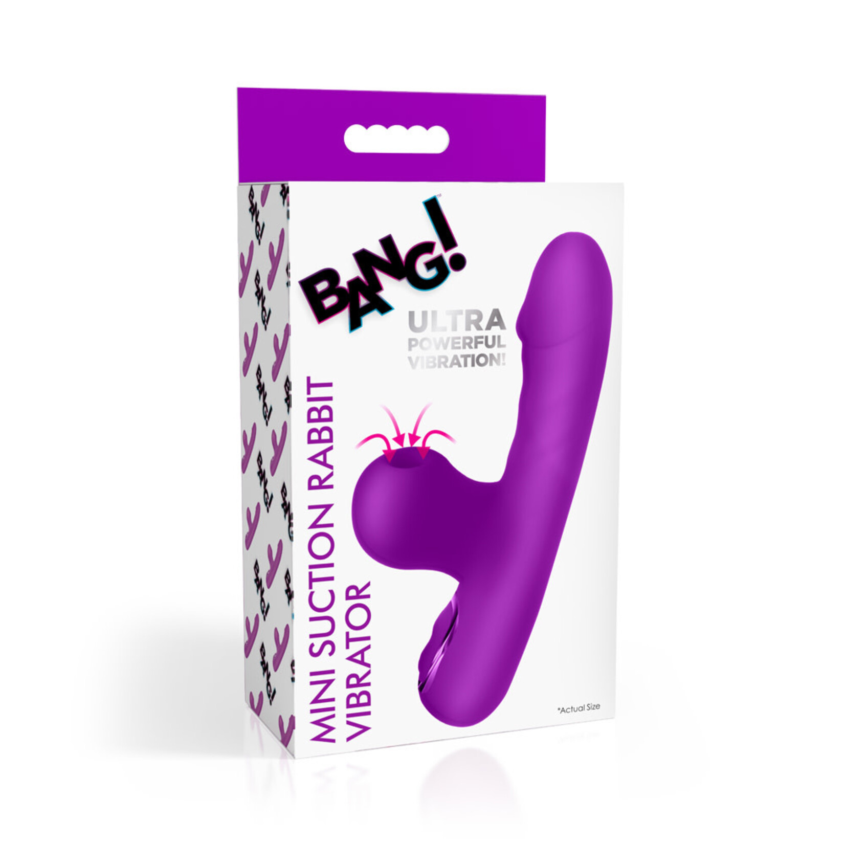XR Brands Bang Bang! Mini Suction Rabbit Vibrator Purple