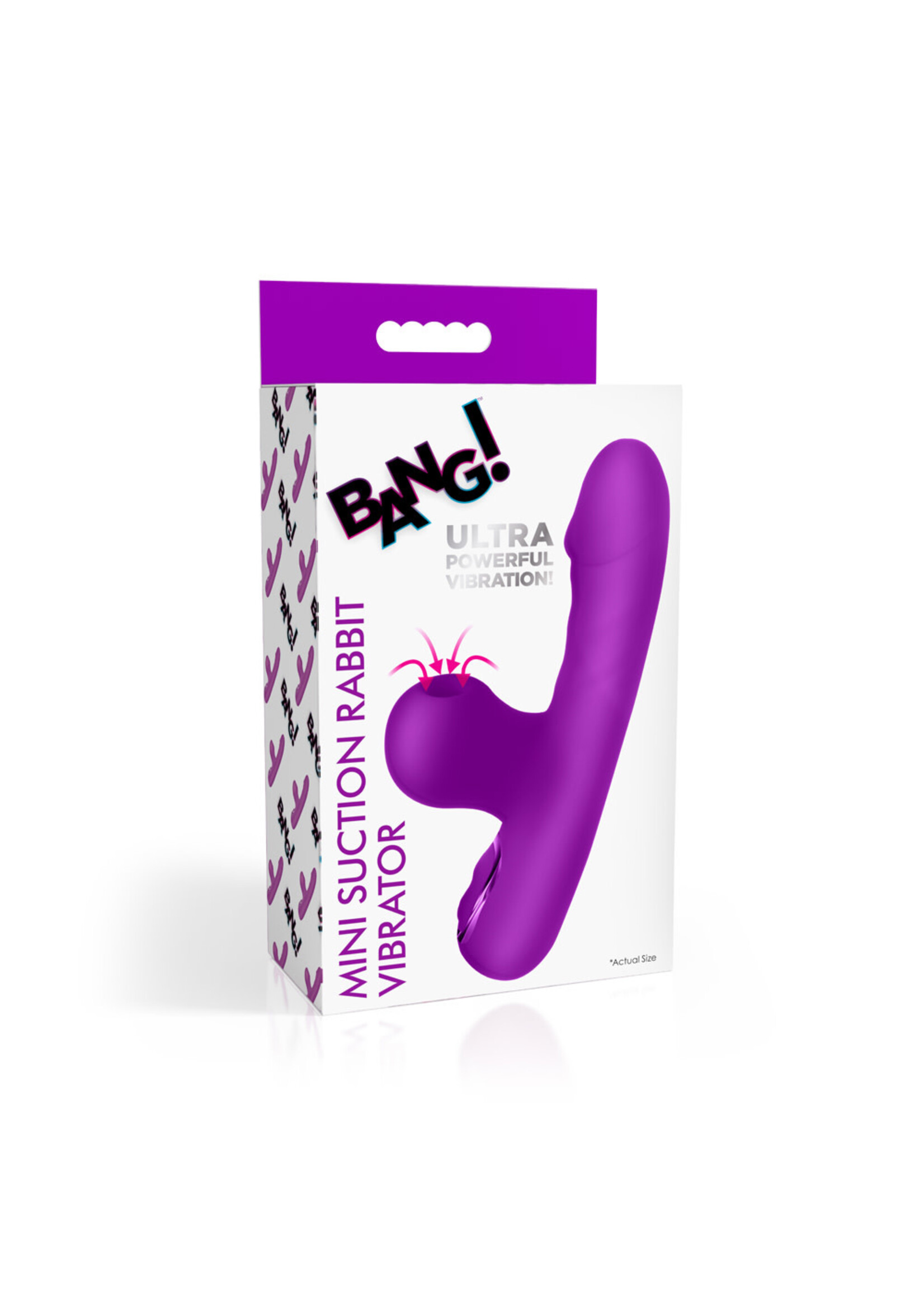XR Brands Bang Bang! Mini Suction Rabbit Vibrator Purple