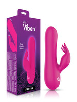 Viben Freyja - Hot Pink - Intense Mini Rabbit Vibe With Triple Tickling Clitoral Stimulator