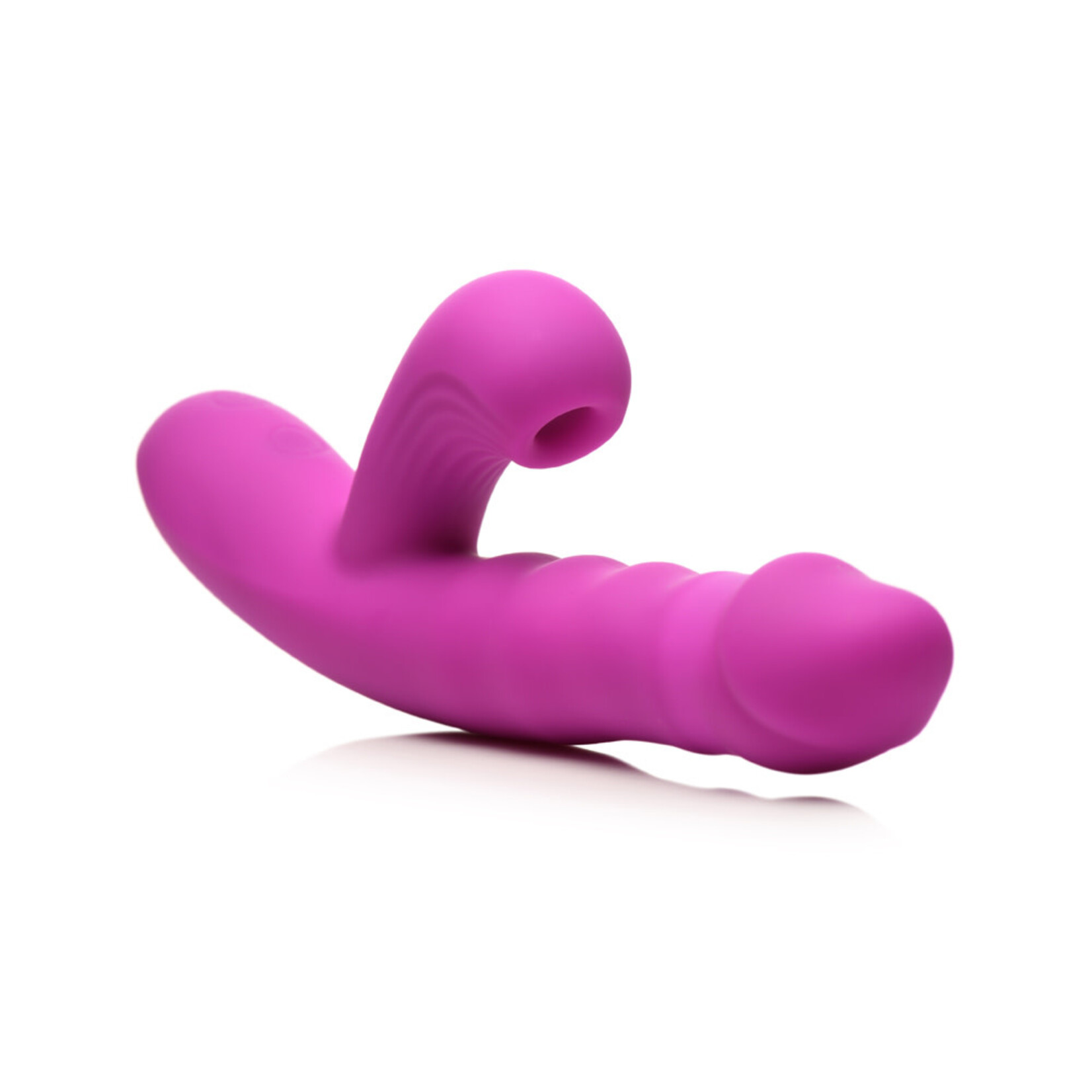 XR Brands Bang Bang! Thrusting & Sucking Rabbit Vibrator Purple