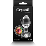 nsnovelties Crystal Desires Rainbow Gem Glass Anal Plug