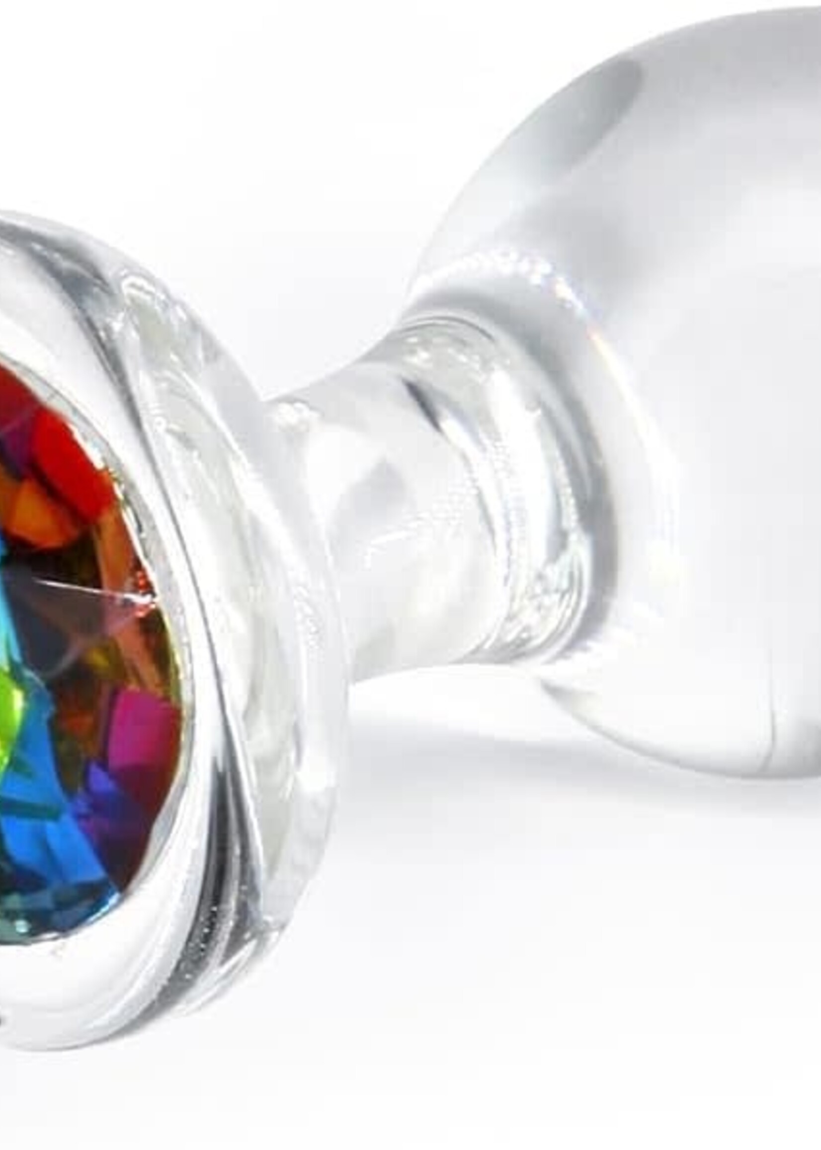 nsnovelties Crystal Desires Rainbow Gem Glass Anal Plug