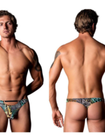 Male Power Go Wild! Thong W/ 2 Rings Multi Animal