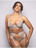 Fantasy Lingerie Diamond Bra, Garter Belt & Panty