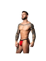 Male Power Hot Mesh Jock Black/Red