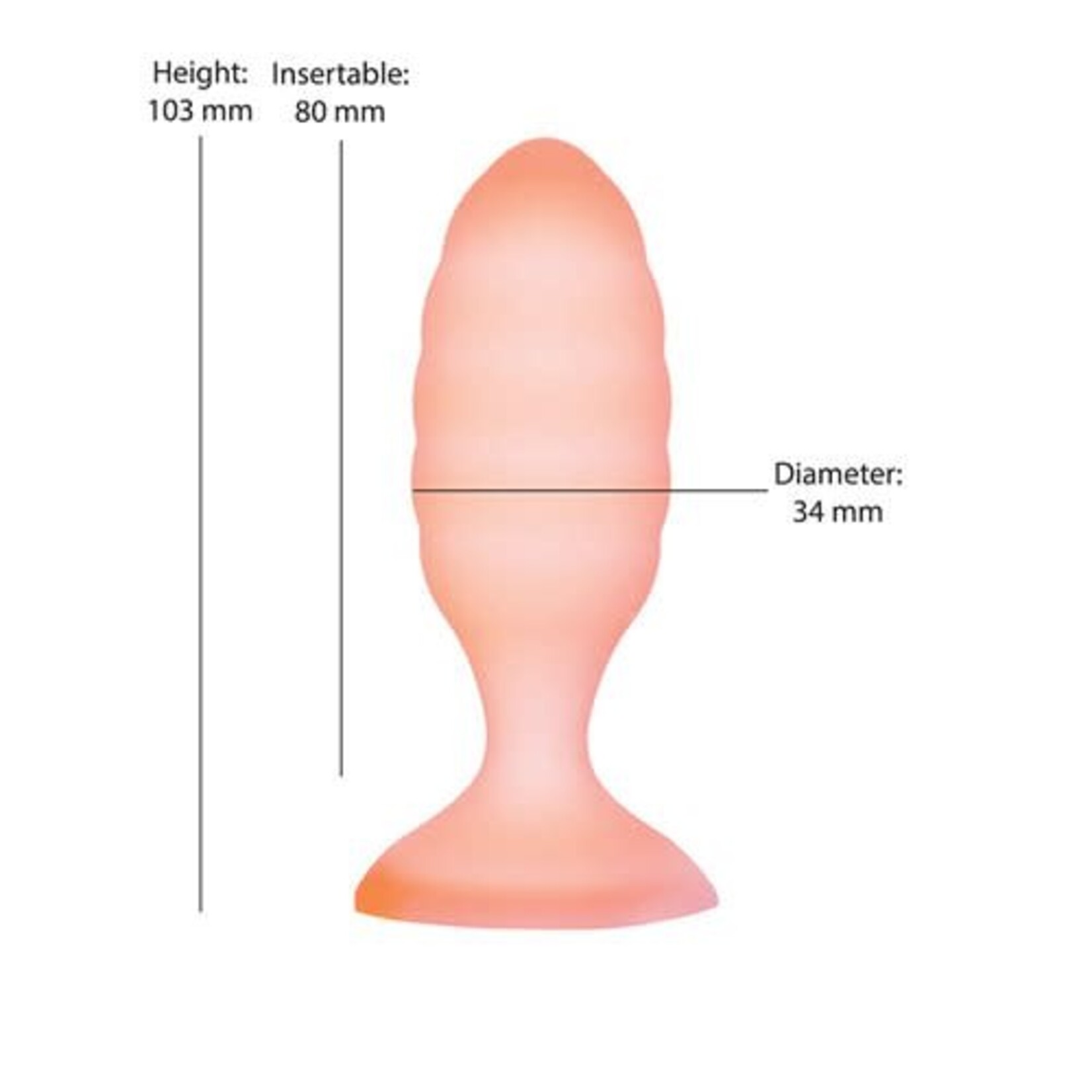 BMS Factory Softies Silicone Anal Plug 4in